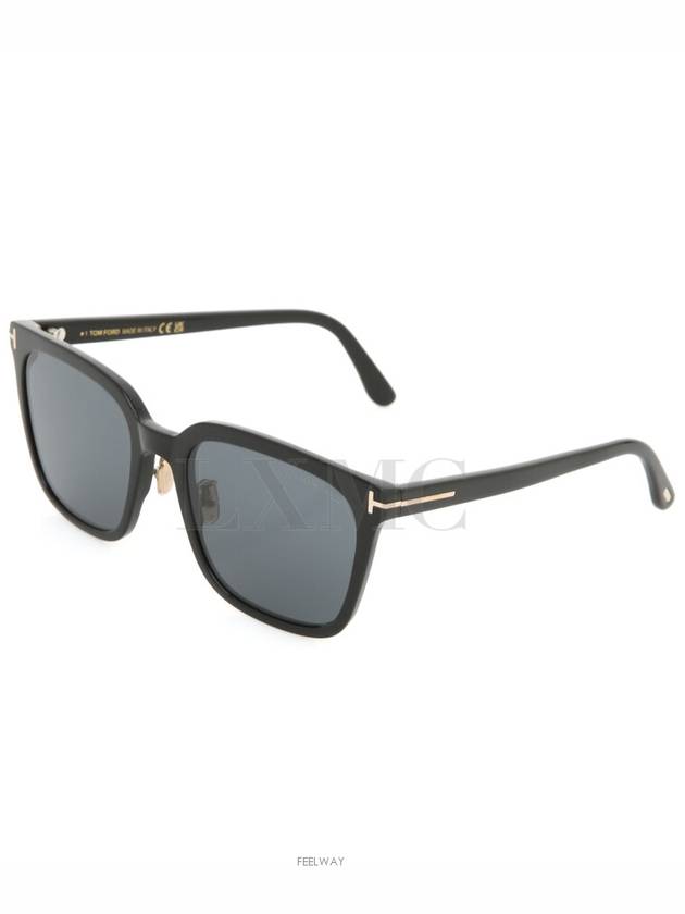 TF1132 Black Gold T Logo Horn Rim Sunglasses - TOM FORD - BALAAN 2