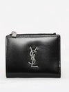 Monogram Half Wallet Black - SAINT LAURENT - BALAAN 2