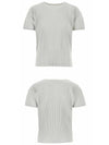 Pleated Short Slevee T-Shirt Grey - ISSEY MIYAKE - BALAAN 5