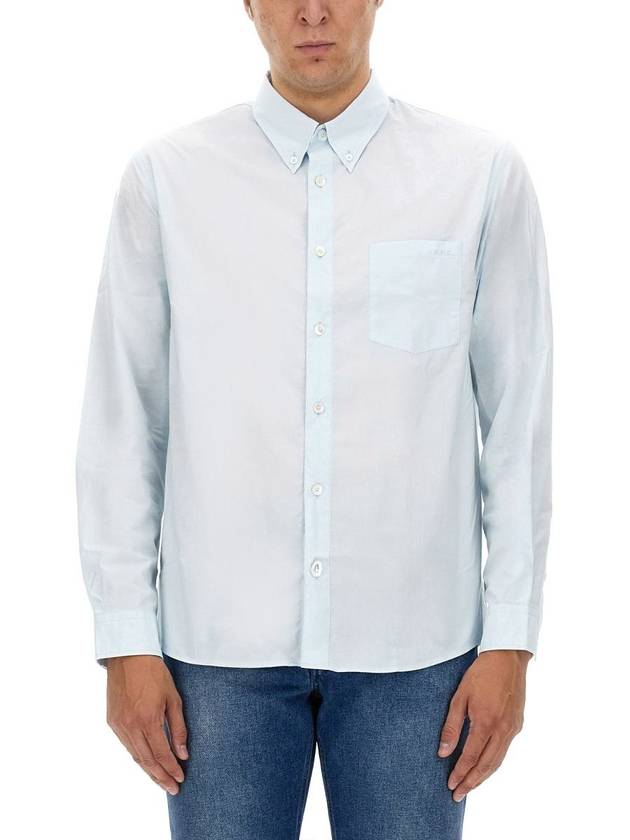 Edouard Long Sleeve Shirt Blue - A.P.C. - BALAAN 2