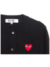 Red Heart Waffen Cardigan Black - COMME DES GARCONS - BALAAN 5