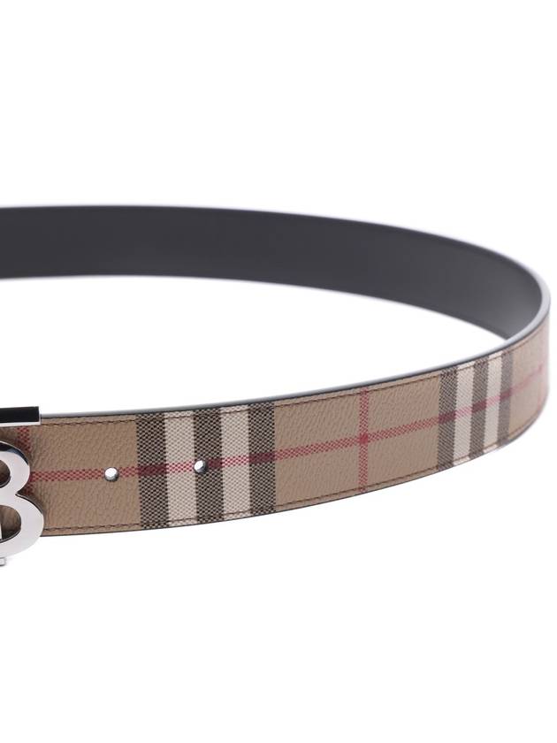 Monogram Motif Vintage Check Reversible Belt Archive Beige - BURBERRY - BALAAN 6