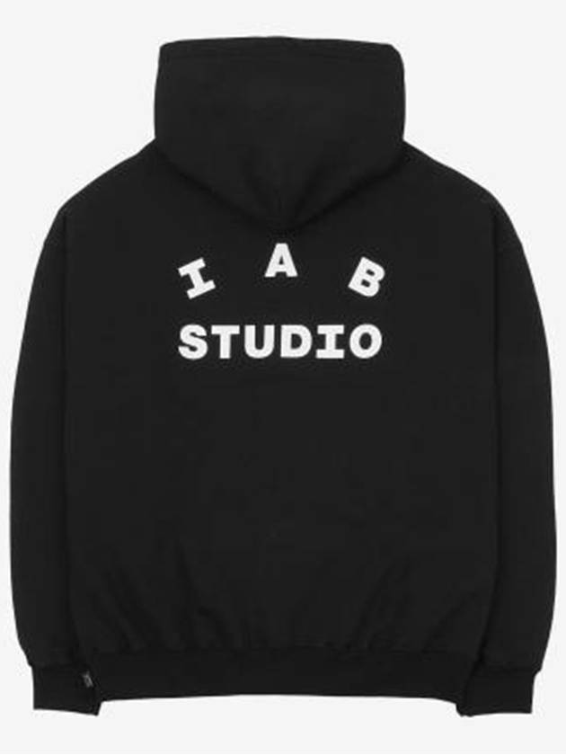 IAB STUDIO - Logo Cotton Hoodie BlackHOODIE BLACK - BALAAN