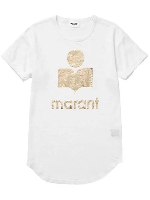 Koldi Linen Short Sleeve T-Shirt White - ISABEL MARANT - BALAAN 4