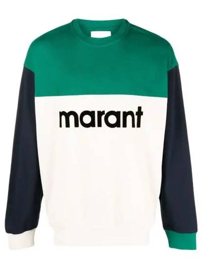 Afton Logo Cotton Sweatshirt Green - ISABEL MARANT - BALAAN 2