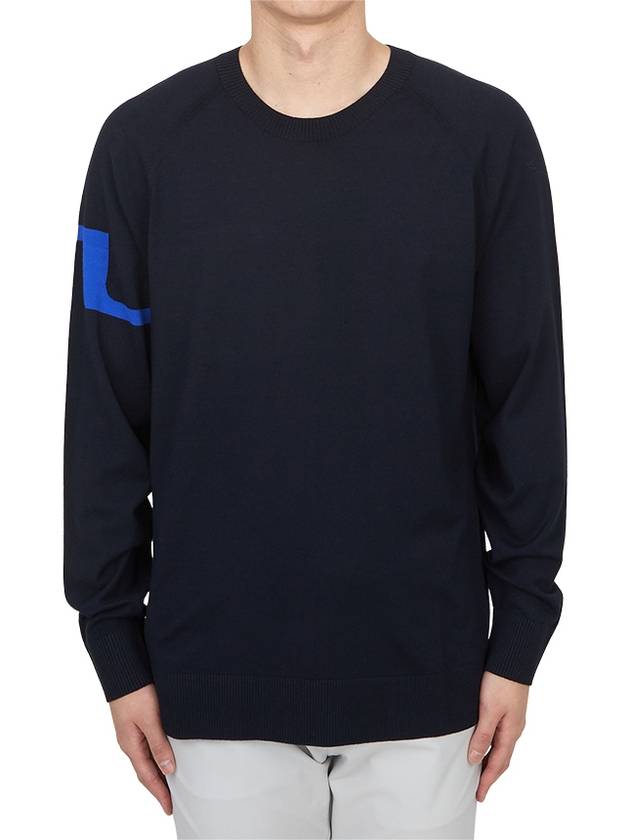 Men's Gusten Knit Sweater Navy - J.LINDEBERG - BALAAN 2