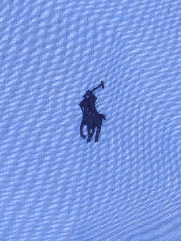 Embroidered Logo Pony Long Sleeve Shirt Blue - POLO RALPH LAUREN - BALAAN 5