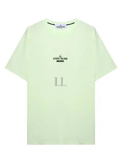 Archibio PVC Print Short Sleeve T-Shirt Light Green - STONE ISLAND - BALAAN 2