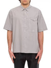 Cotton Popeline Short Sleeve Shirt Grey - CP COMPANY - BALAAN 2