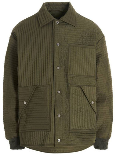 Khrisjoy 'Chore Quilted Stripes' Down Jacket - KHRISJOY - BALAAN 1