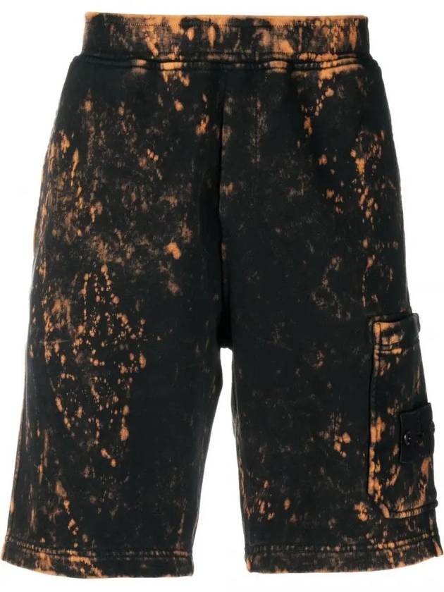 Wappen Patch Off Dye Bermuda Shorts Black - STONE ISLAND - BALAAN 1