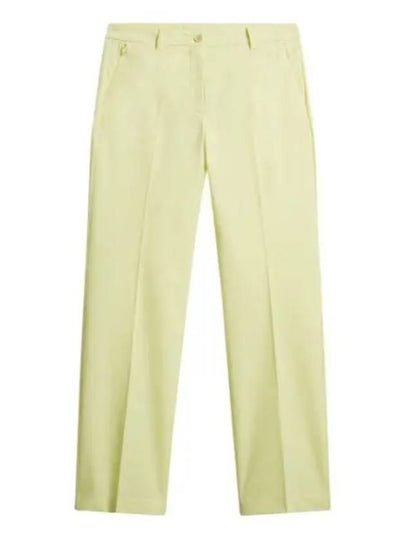 Women's Megan Straight Fit Pants Pale Lime Yellow - J.LINDEBERG - BALAAN 2