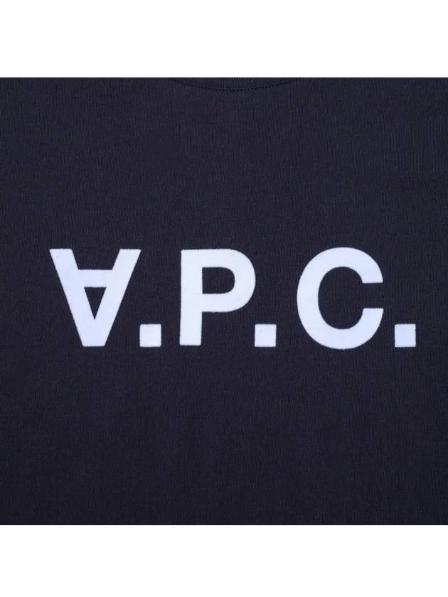 VPC Logo Organic Cotton Short Sleeve T-Shirt Navy - A.P.C. - BALAAN 4