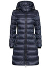 Women's Detachable Hooded Long Padding Midnight Blue - BURBERRY - BALAAN 3