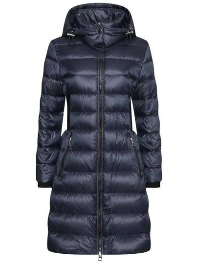 Women's Detachable Hooded Long Padding Midnight Blue - BURBERRY - BALAAN 2