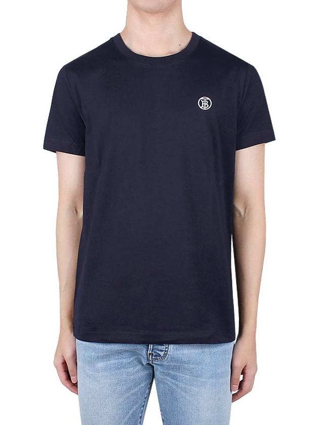 TB Embroidered Short Sleeve T-shirt Navy - BURBERRY - BALAAN 3