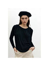 Wishpearl Drape Jersey Long Sleeve T-Shirt Black - KILHOUETTE - BALAAN 1