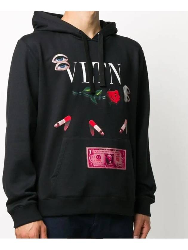 Emilio Villava Hoodie Black - VALENTINO - BALAAN 5