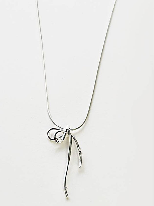 Loose Ribbon Necklace Silver - SOSOO - BALAAN 2