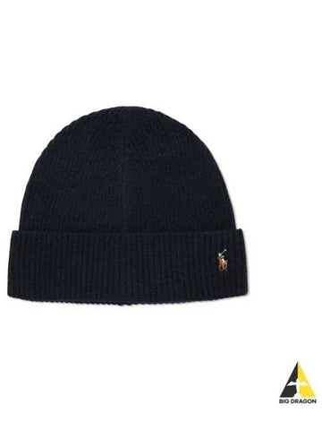 Signature Pony Wool Blend Beanie Blue - POLO RALPH LAUREN - BALAAN 1