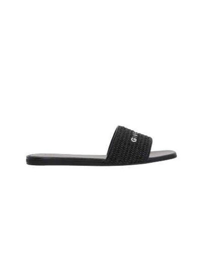 4G Raffia Slippers Black - GIVENCHY - BALAAN 2