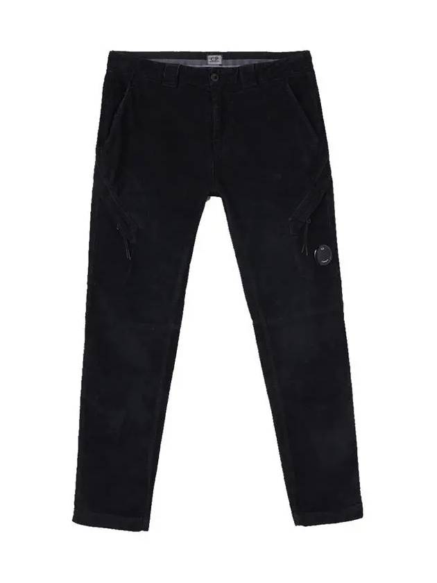 Men's Lens Wappen Corduroy Straight Pants Black - CP COMPANY - BALAAN 3