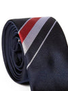 Men's Grosgrain Stripe Tie Dark Navy - THOM BROWNE - BALAAN 4