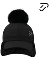 Women s Brim Fur Padded Inner Ear Cap IPL4WCP171 BK - IJP DESIGN - BALAAN 1