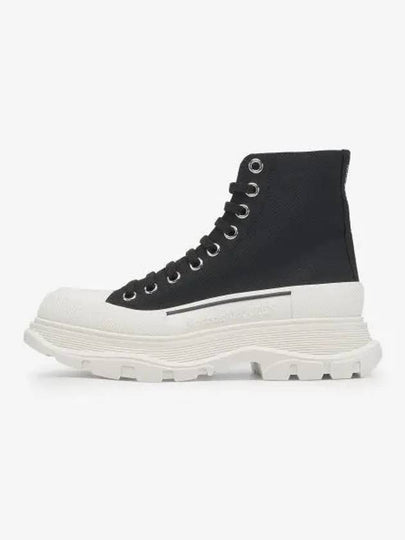 Tread Slick High Top Sneakers Black White - ALEXANDER MCQUEEN - BALAAN 2