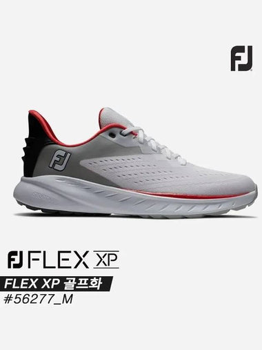 FLEX XP Spikeless Golf Shoes 56277 M White Black Red Men's - FOOTJOY - BALAAN 1