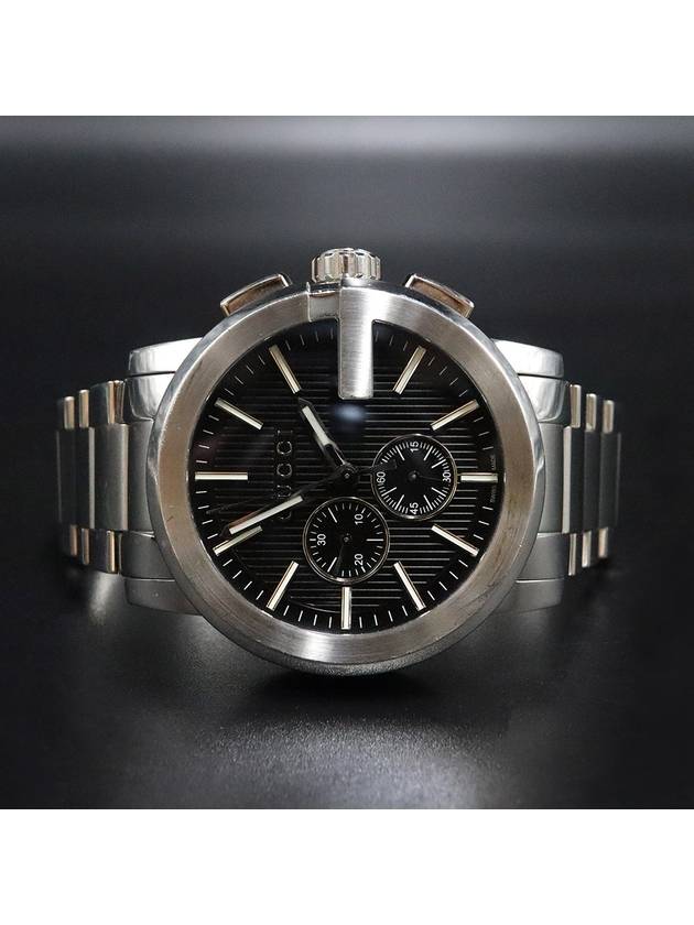 Men s Gucci 393106 YA101204 101 2 44MM Steel Quartz G Chrono Watch gt Gangbuk used luxury goods - GUCCI - BALAAN 5