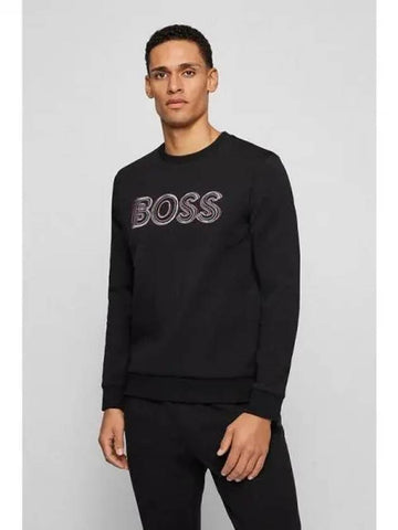 Official Sports Layered Logo Embroidered Sweatshirt 50471878 001 Black 270542 - BOSS - BALAAN 1