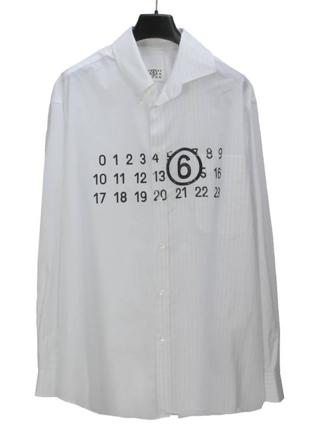 Number Cotton Poplin Long Sleeve Shirt White - MAISON MARGIELA - BALAAN 2