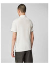 Garment Dyed Logo Polo Short Sleeve Tee White - CP COMPANY - BALAAN 2