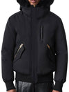 Dixon Nordic Tech Down Blue Fur Bomber Jacket Black Gold - MACKAGE - BALAAN 3