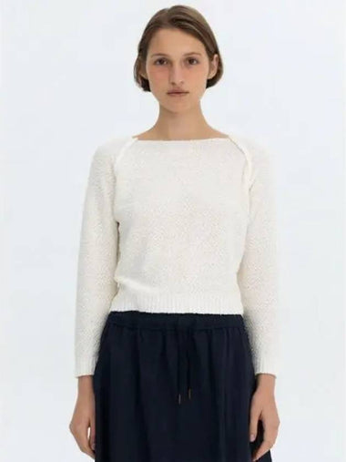 BOUCLE KNIT PULL OVER IVORY - BENSIMON - BALAAN 1