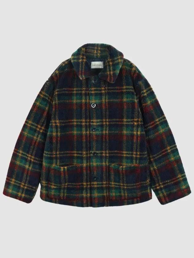 Drold Monsieur Tartan Check Fleece Coat CCT118PL015 NY - DROLE DE MONSIEUR - BALAAN 1