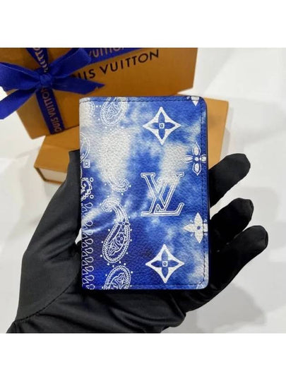 Monogram Bandana Pocket Organizer Card Wallet Blue - LOUIS VUITTON - BALAAN 2