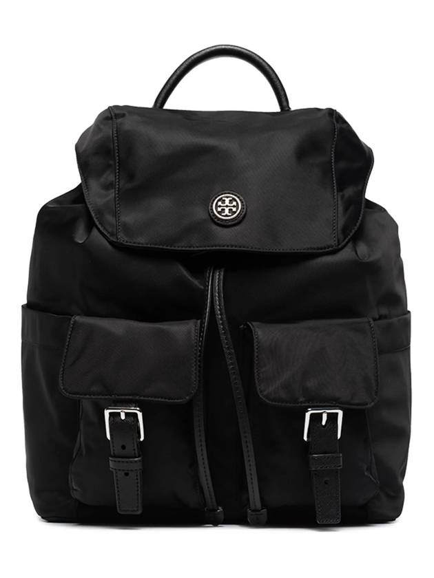 Virginia Flap Nylon Backpack Black - TORY BURCH - BALAAN 2