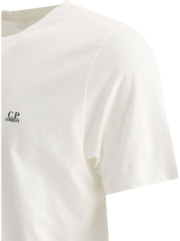 Jersey Small Logo Cotton Short Sleeve T-Shirt White - CP COMPANY - BALAAN 5