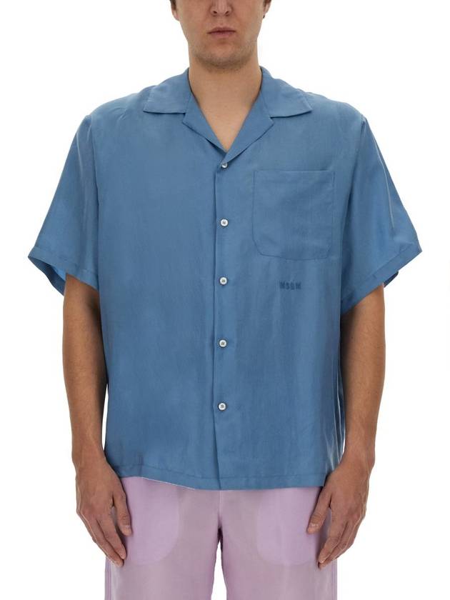 Long Sleeve Shirt 3640ME08X 24701586 BLUE - MSGM - BALAAN 2