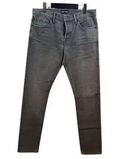 Slim Fit Denim Jean Grey - TOM FORD - BALAAN 2