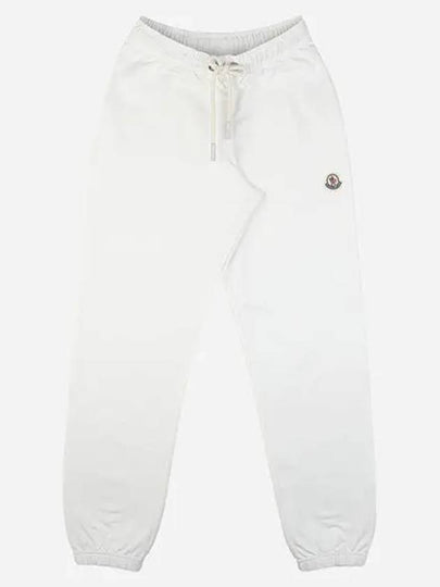 Patch Logo Cotton Track Pants White - MONCLER - BALAAN 2