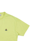 Chest ORB Logo Short Sleeve T-Shirt Light Yellow - VIVIENNE WESTWOOD - BALAAN 5