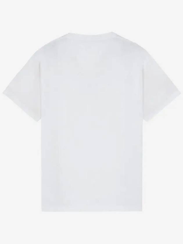 Stitch Embroidered Logo Short Sleeve T-Shirt White - STONE ISLAND - BALAAN 3