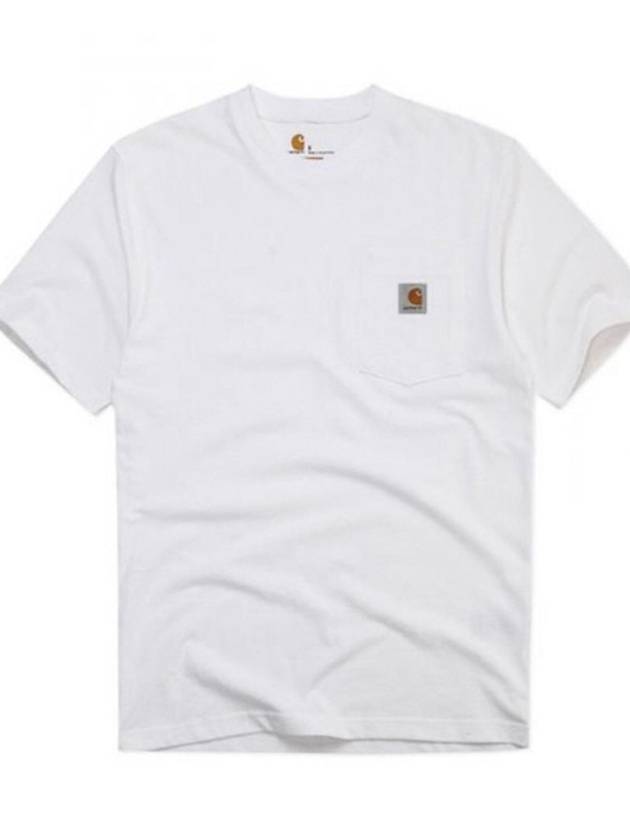 Workwear Pocket Short Sleeve T-Shirt White - CARHARTT - BALAAN 4