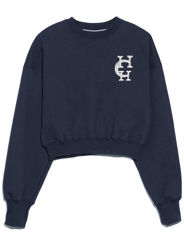 Classic Symbol Logo Crop SweatshirtNavy - HARDCORE HAPPINESS - BALAAN 4