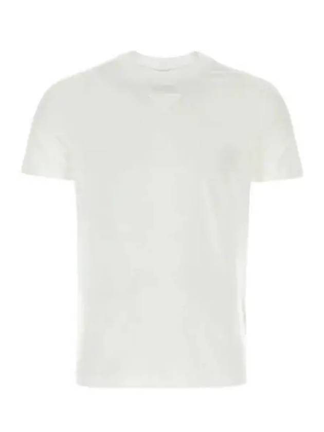 Patch Logo Cotton Short Sleeve T-Shirt White - PRADA - BALAAN 2