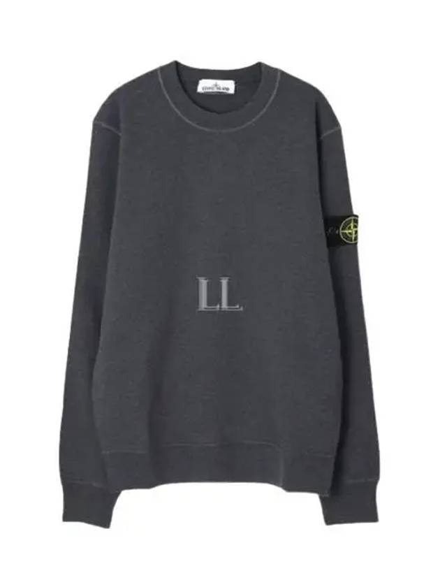 Compass Patch Crew Neck Sweatshirt Grey - STONE ISLAND - BALAAN 2