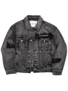 BBD Graffiti Metal Logo Denim Jacket Vintage Black - BLACKBLOND - BALAAN 1